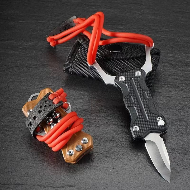 Multifunctional knife slingshot G10 EDC Pocket  Folding Knife