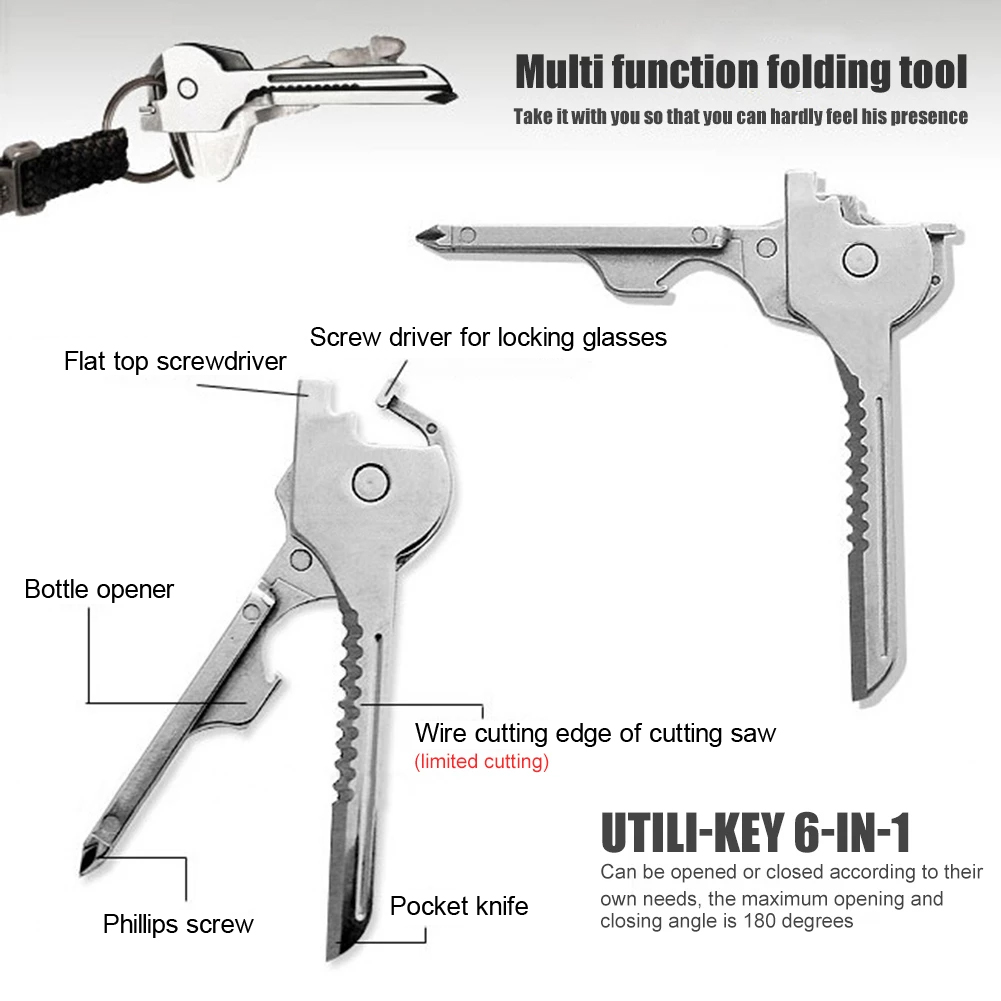 (🌲Early Christmas Sale- SAVE 48% OFF)6-in-1 Multi-Functional Keychain Multi-tool