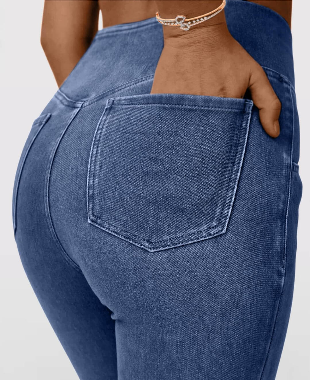 🔥Stretch-Jeans mit hoher Taille und Crossover