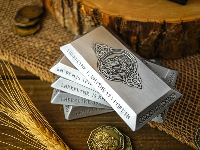 💖Last Day Sale 49% OFF-Dwarven Gold and Silver Bars Heavy RealisticProps for Tabletop RPGs & Larping Activities💎