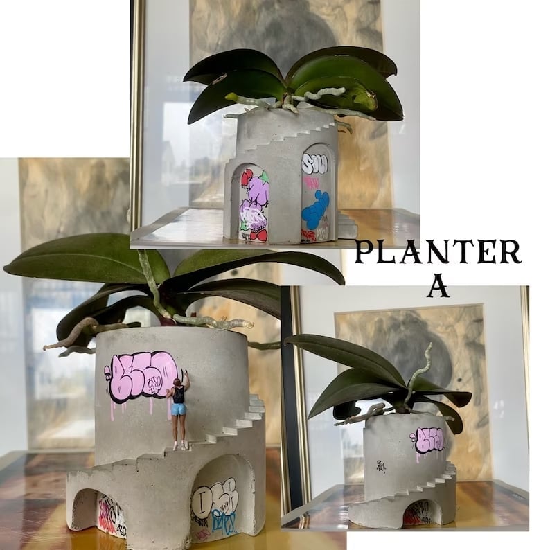 Handmade🤚🎁2025 Street Art Graffiti Planter