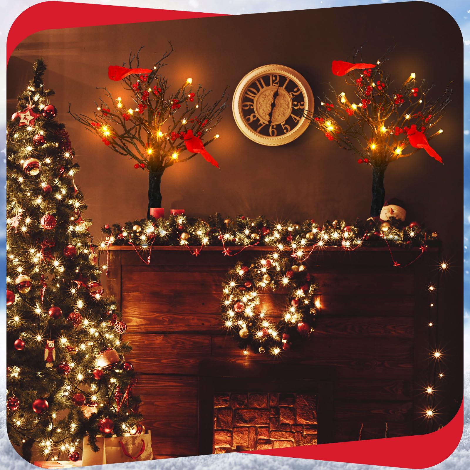 🔥🎄2025 New Christmas Sale 49% Off - Vintage Glowing Tree with Cardinals