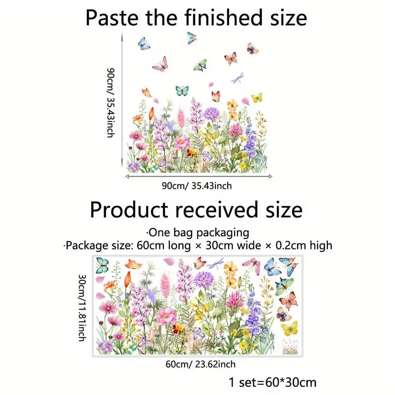 ✨LAST DAY: 70% OFF! - 💐 Colorful Floral Bouquet Window Sticker 🖼️ (Removable without leaving marks)