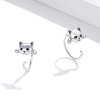 🎁🎁Early Christmas Sale 48% OFF - Black Eye Silver Cat Earrings(BUY 2 & EXTRA 10% OFF)