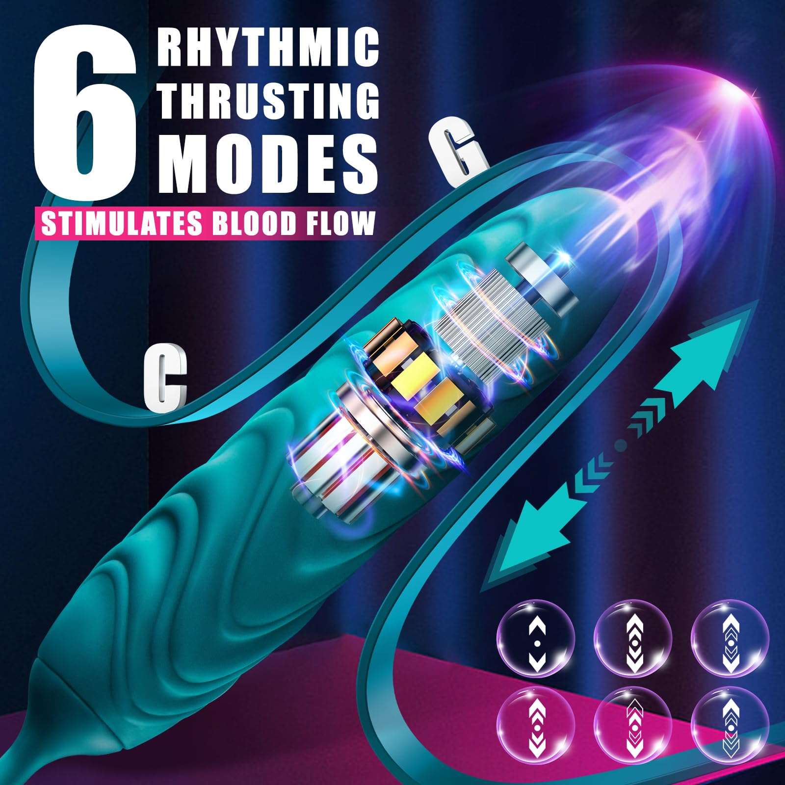 Big Mouth 3in1 Rose shaped Vibrator With 9 Tongue Licking & 6 Thrusting G Spot Dildo