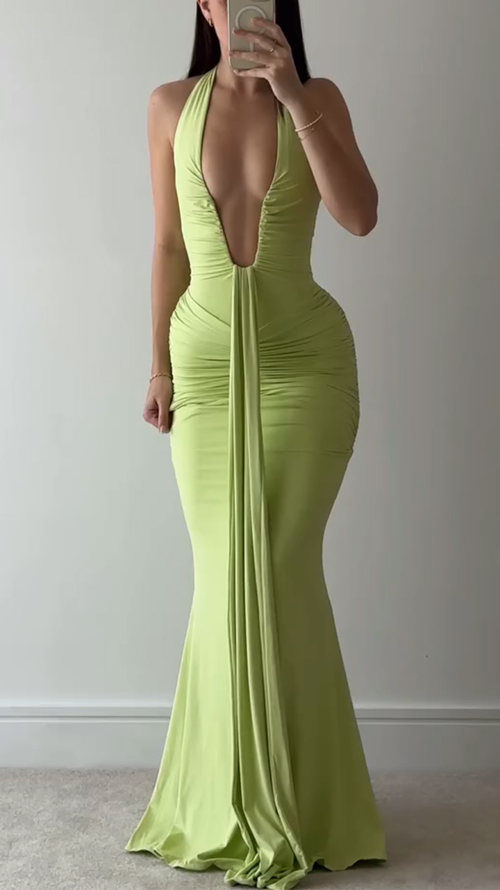 Ladies' Neck Hanging Slim Fit Sexy Party Dress