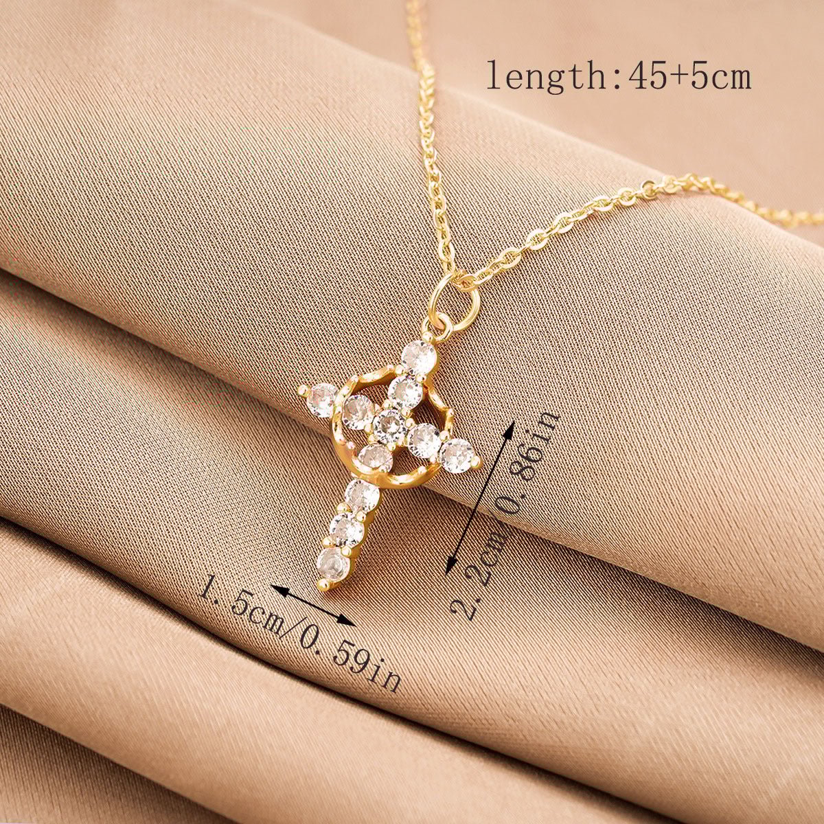 Crown Cross Necklace