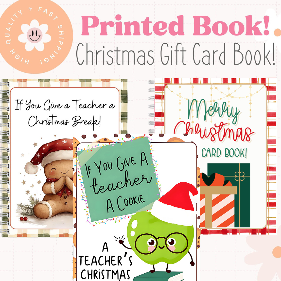 🎄Printed Christmas card book-📚PRINTABLE PDF📄