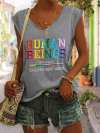 V Neck Retro Human Beings 100% Organic Colors May Vary Human Rights Equality Pride Print Tank Tops