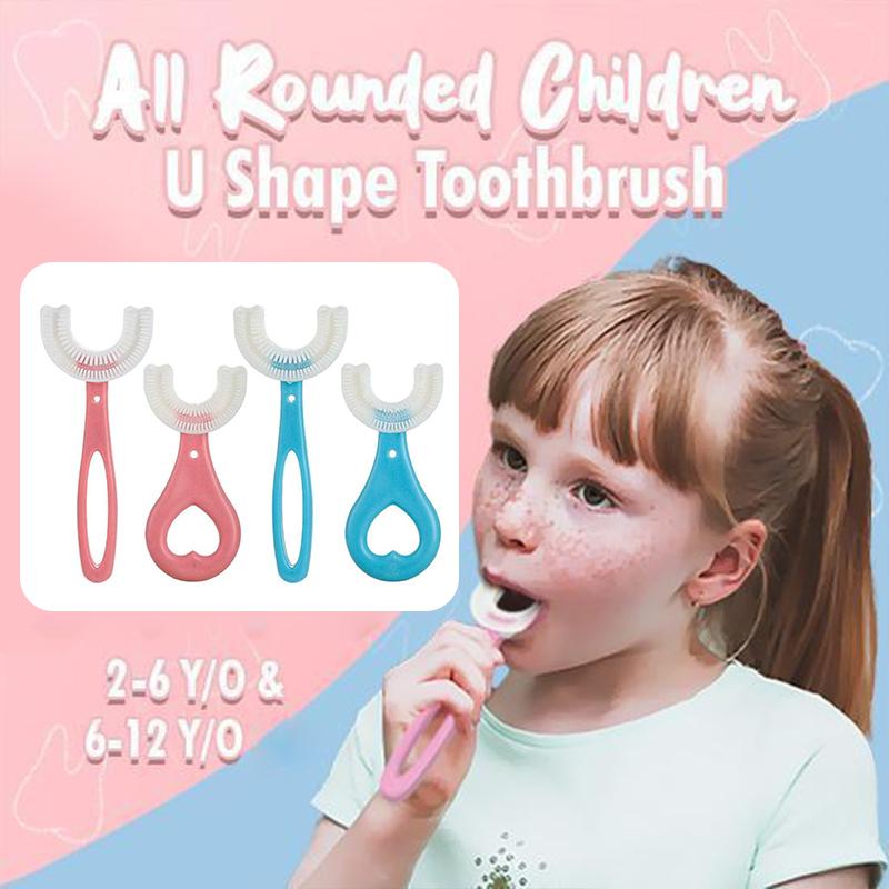 (🔥Last Day Promotion-50% Off Now) All Rounded Children U-Shape Toothbrush (BUY 3 GET 15% OFF & FREE SHIPPING NOW)