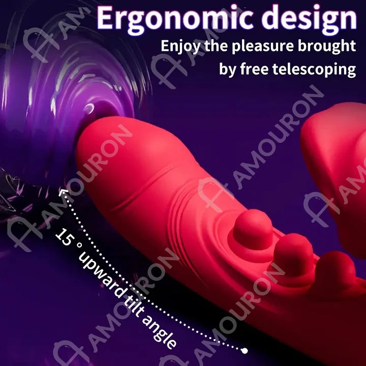 Rose Muncher Biting Mouth Wearable G Spot Vibrator