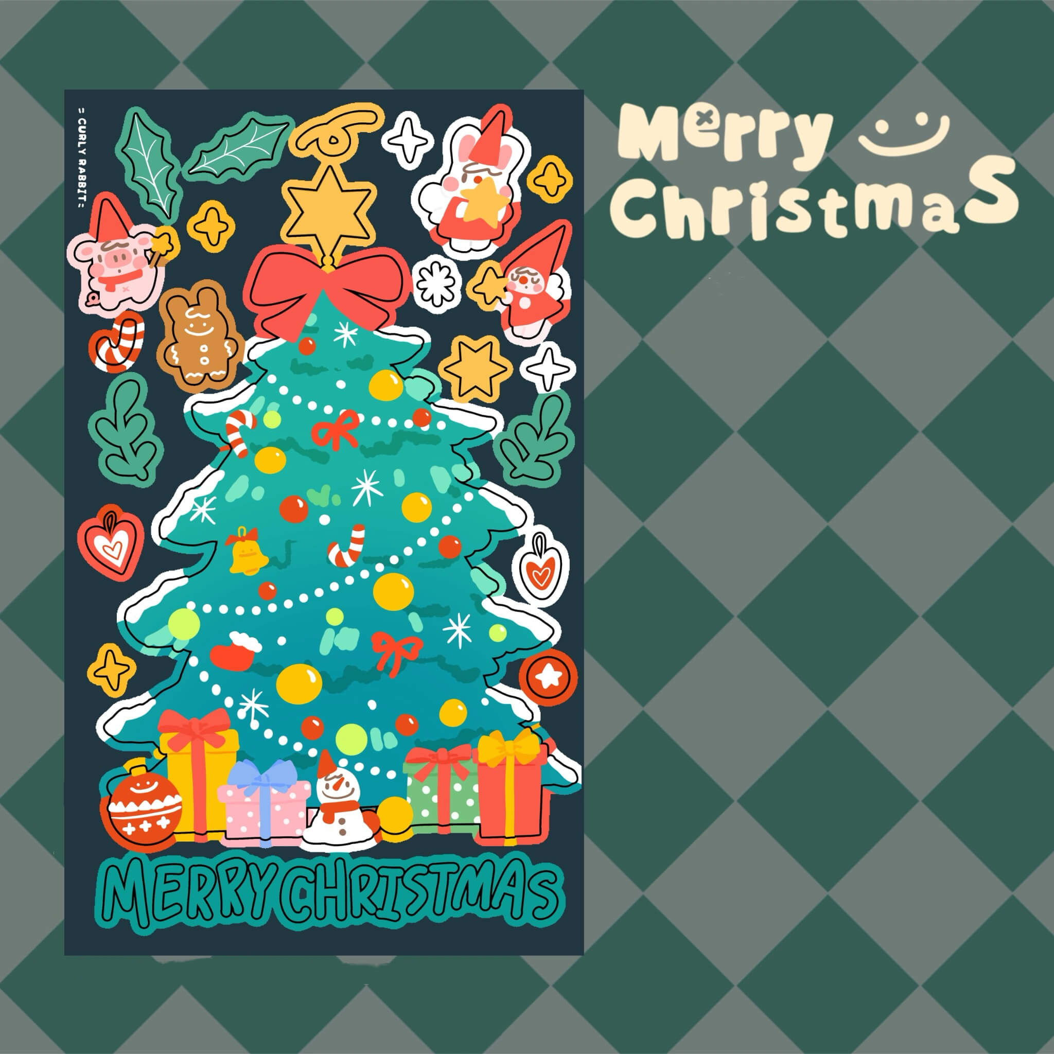 Christmas Stickers|Scrapbook Stickers|Sticker Sheet|Journal Stickers