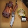 Handmade Damascus Pocket Knife | EDC Hiking & Camping Companion