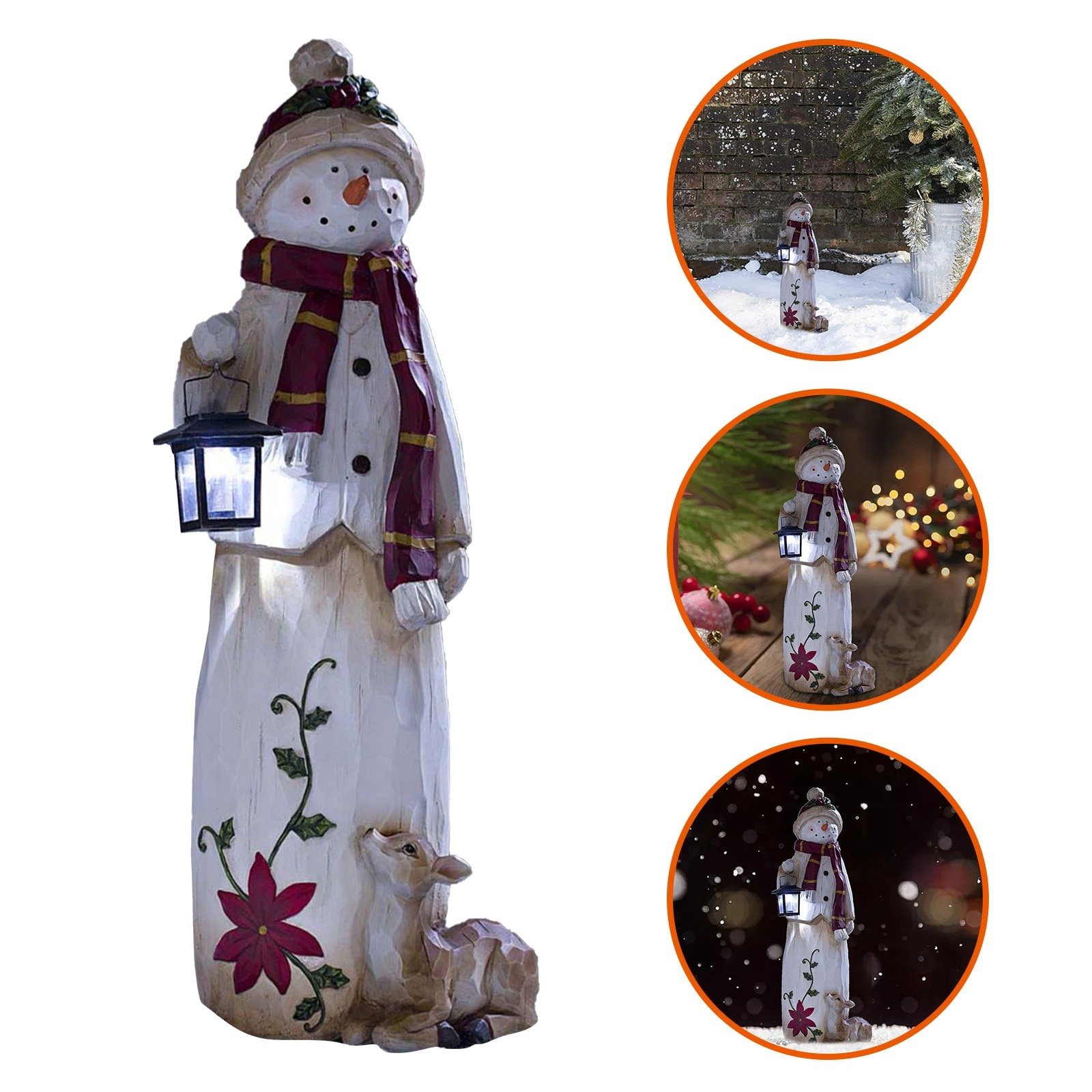 (💥Early Christmas 48%OFF) 🎄Woodland Snowman with Electronic lamp