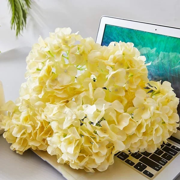 Flores De Hortensias Artificiales Al Aire Libre💐