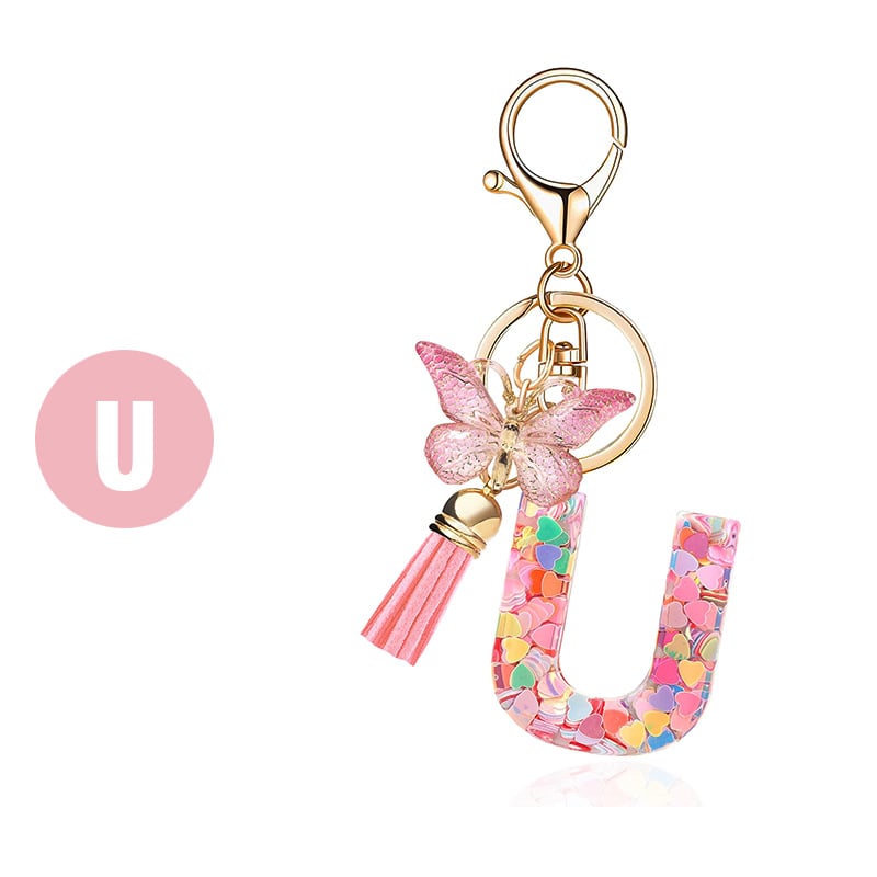 🎁TikTok Last Day Sale - 70% OFF🔥Initial Letter Keychains🦋