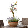 🌼Autumn Specials—Outdoor Metal Garden Flower Stake, Iron Art Climbing Plant Trellis Support, Decorative Yard Lawn Art Plug-in Flower Sculpture