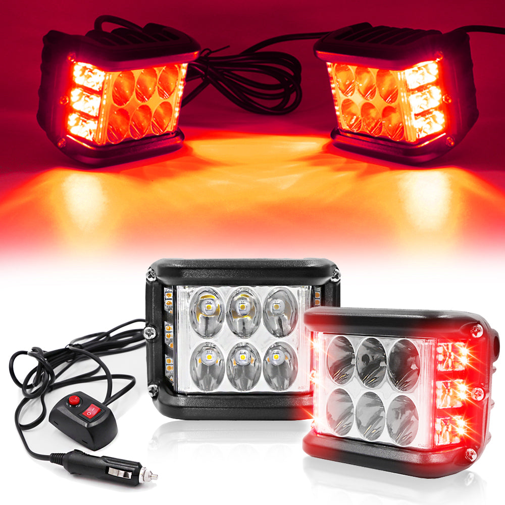 (🎄Christmas Promotion--48%OFF)LED Pods Light 4 inch Off Road Strobe light(Buy 2 get Free shipping)