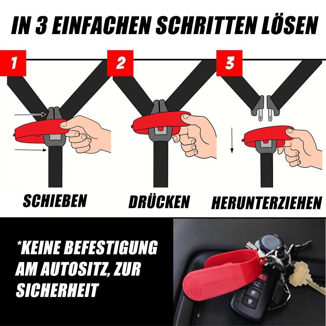 🔥Letzter Tag 49 % Rabatt🔓Entriegelungswerkzeug für Autositzschnallen