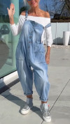 Women Lapel Loose Casual Jumpsuit