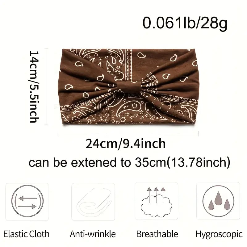 🎁TikTok Last Day Sale - 70% OFF🔥Boho Paisley Printed Wide HeadBand🎉Buy 2 Get 1 Free