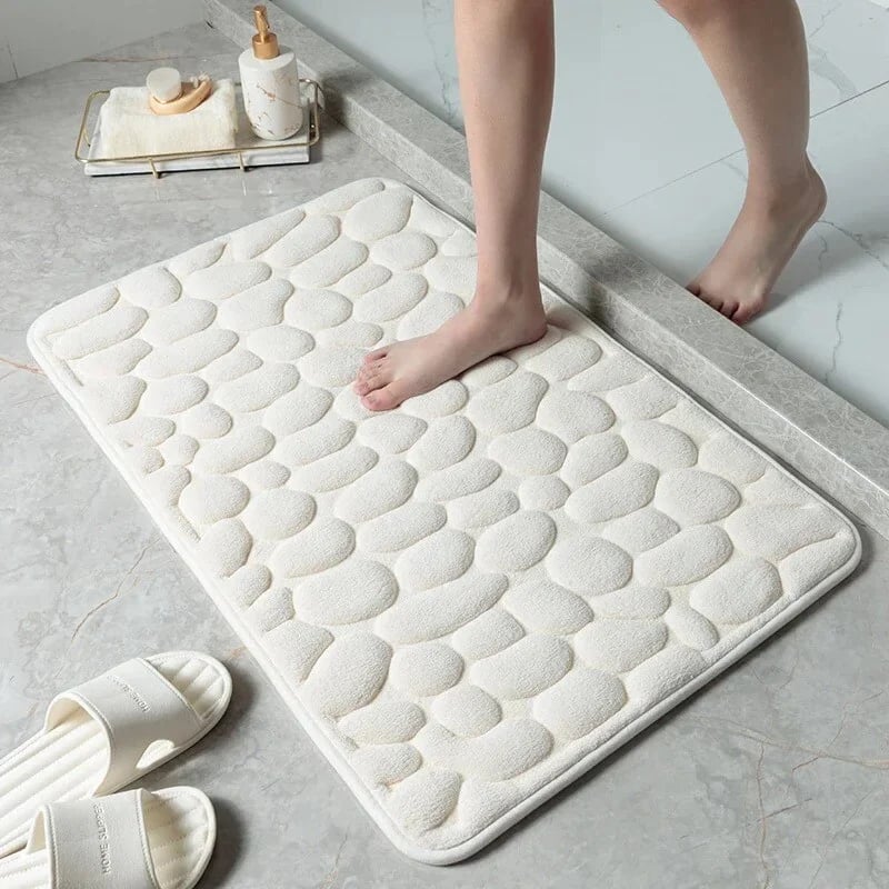 🔥(Last Day Sale- 50% OFF) Cobblestone Embossed Bathroom Bath Mat - Buy 2 Free Shipping