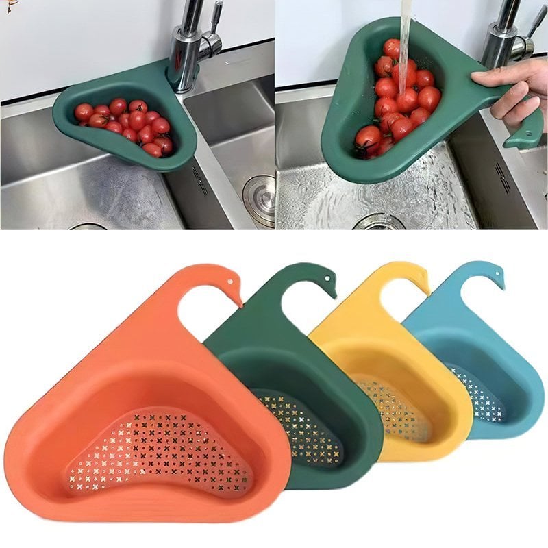 🔥Last Day Promotion - 60% OFF🎁🚿Kitchen Sink Drain Basket Swan Drain Rack🔥