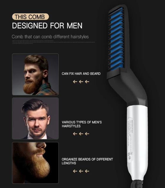 🎅(Christmas Pre Sale - 50% OFF)-Multi-Functional Beard & Hair Straightening Comb V2.0