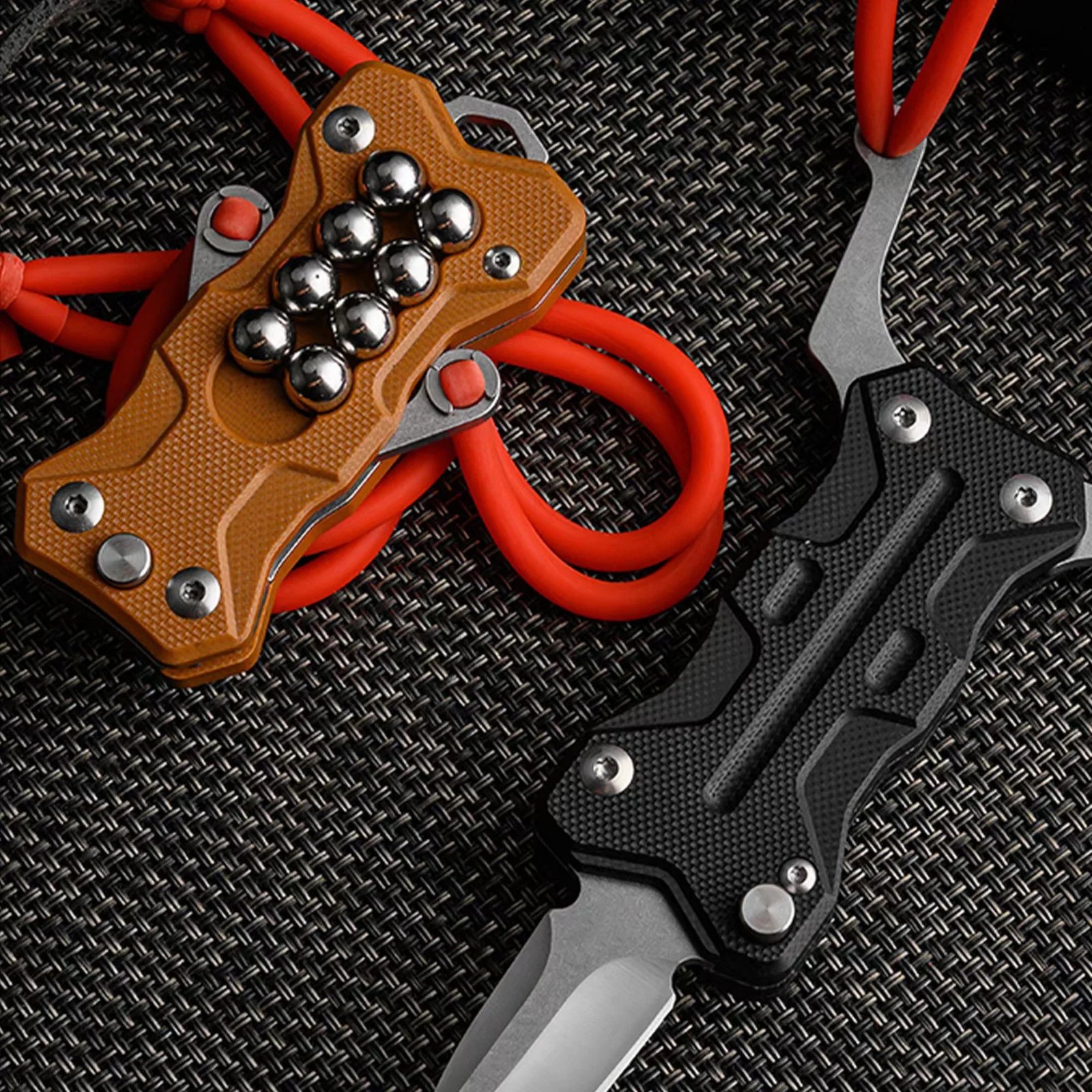 Multifunctional knife slingshot G10 EDC Pocket  Folding Knife