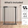 BalanceFrom Easy Walk-Thru Safety Gate for Doorways and Stairways with Auto-Close/Hold-Open Features, 30-Inch Tall, Fits 29.1 - 33.8 Inch Openings, Graphite