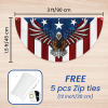 Patriotic Eagle American Non-Pleated Fan Flag TPT1636