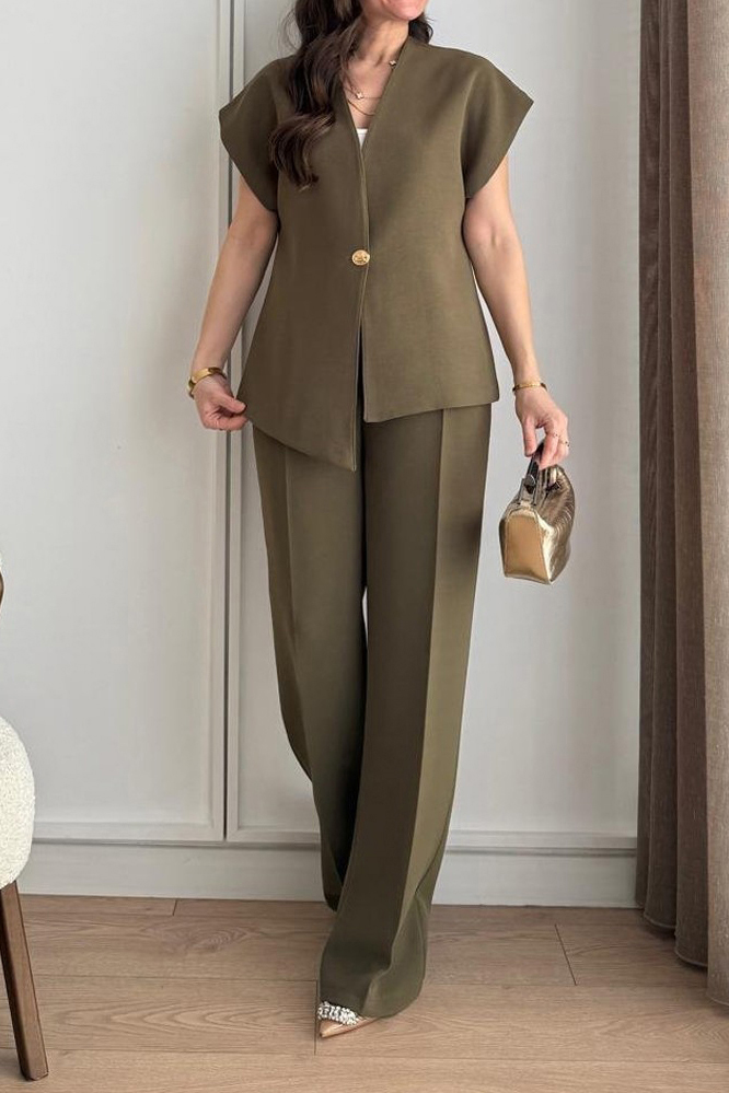 Women's V-neck Suit Commuter Suit
