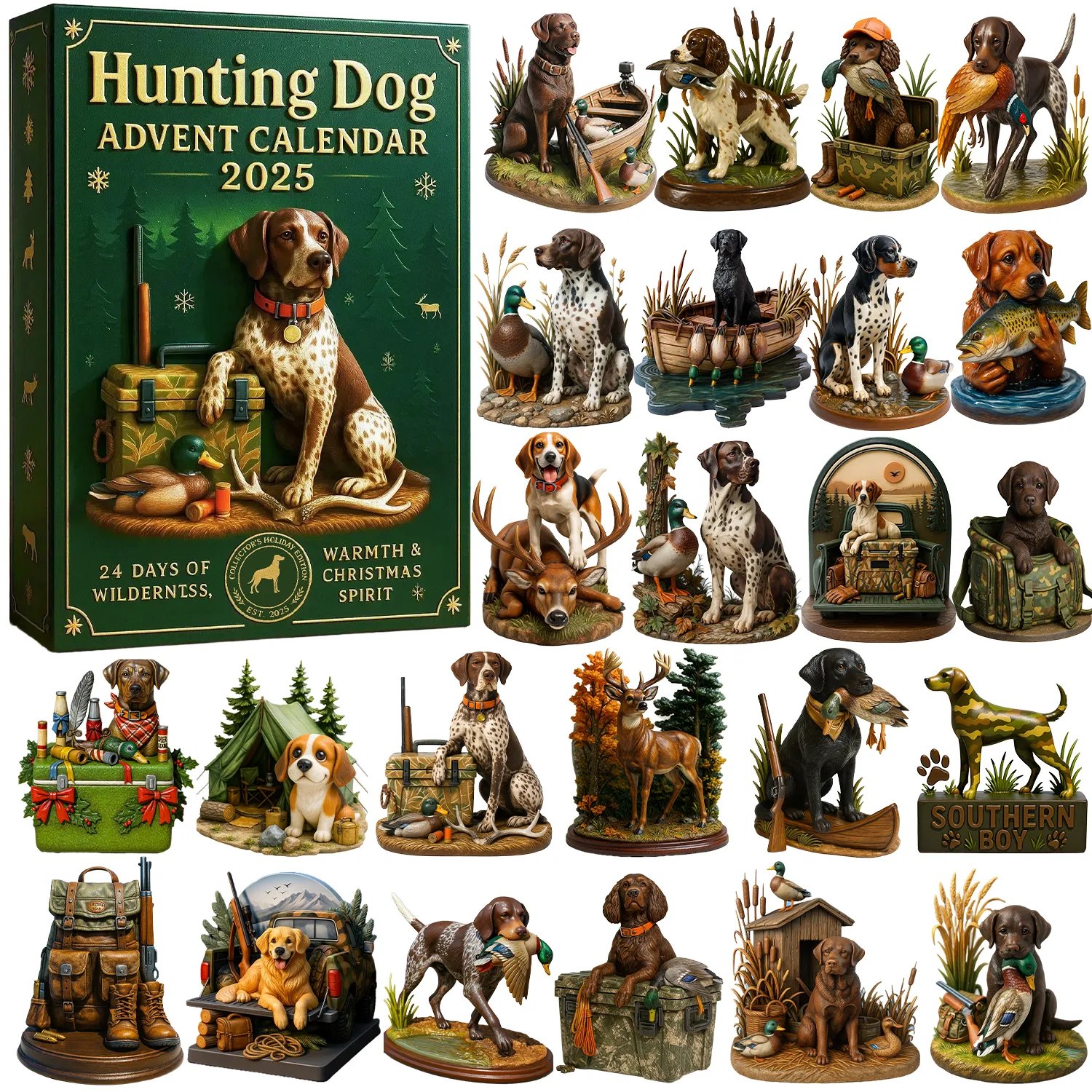 🔥Last Day 50% OFF -🎄Hunting Dog Advent Calendar 2025