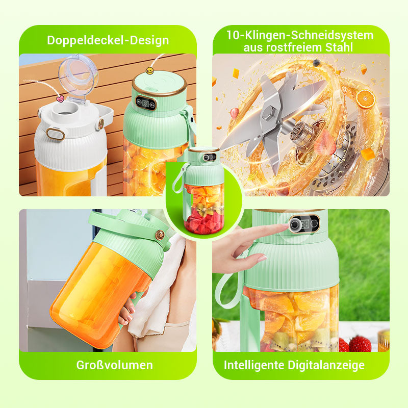 💥Letzter Tag 49% Rabatt❄️Tragbare Saftpresse‑Tasse mit Display