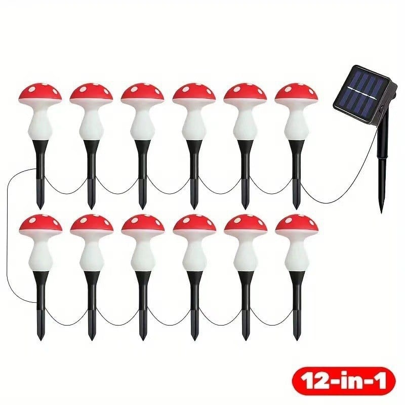 🍄Waterproof Solar Mushroom Lights Outdoor Decor,Garden Pathway Landscape Yard