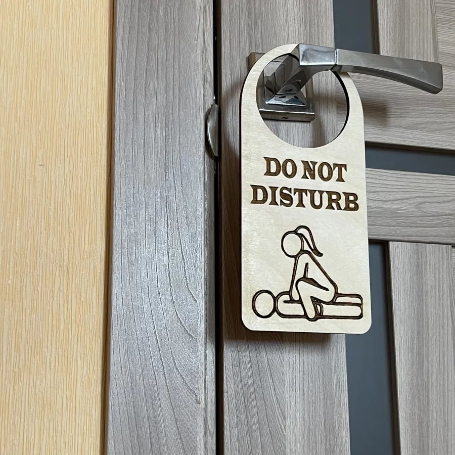 😈Joke Do Not Disturb On My Lunch Break Door Hanger