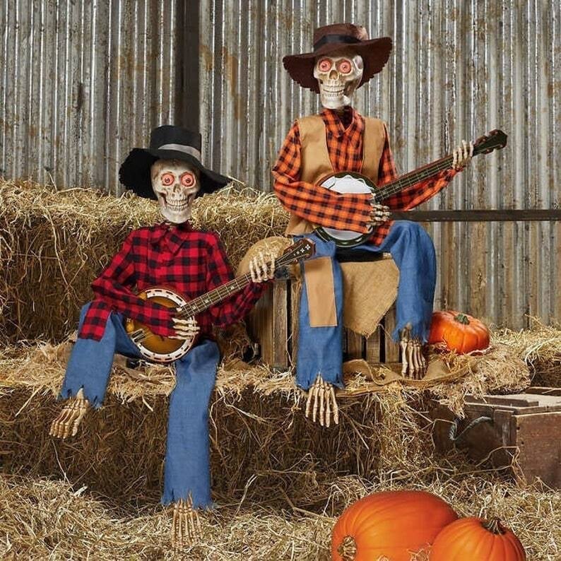 🔥Halloween Pre Sale 49% OFF - 💀Funny Animated Dueling Banjo Skeletons