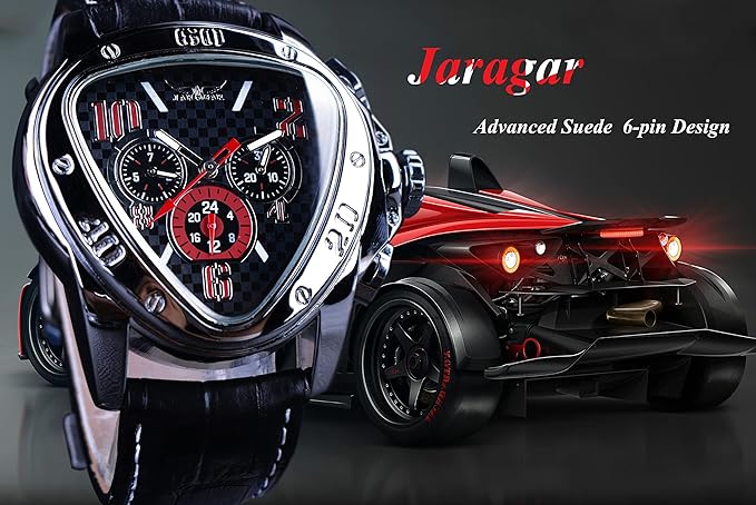 Triangle Racing Dial Mechanical Wrist Watch