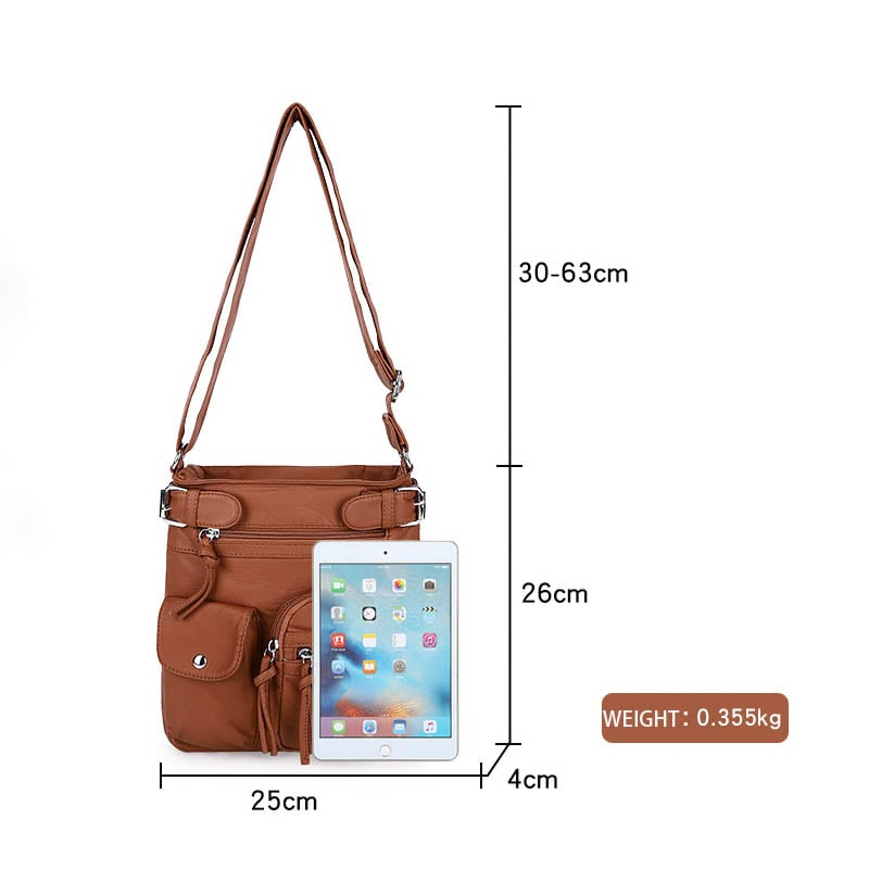 Christmas Hot Sale 48% OFF - Multi-Pocket Crossbody Bag Soft Leather Shoulder Purse Bag - Buy 2 get 10% OFF&Free Shipping