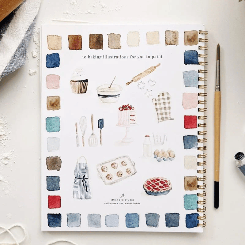 🔥 Letzter Tag: 49% Rabatt! 🖼️ Anfängerfreundliches💕 Aquarell-Workbook