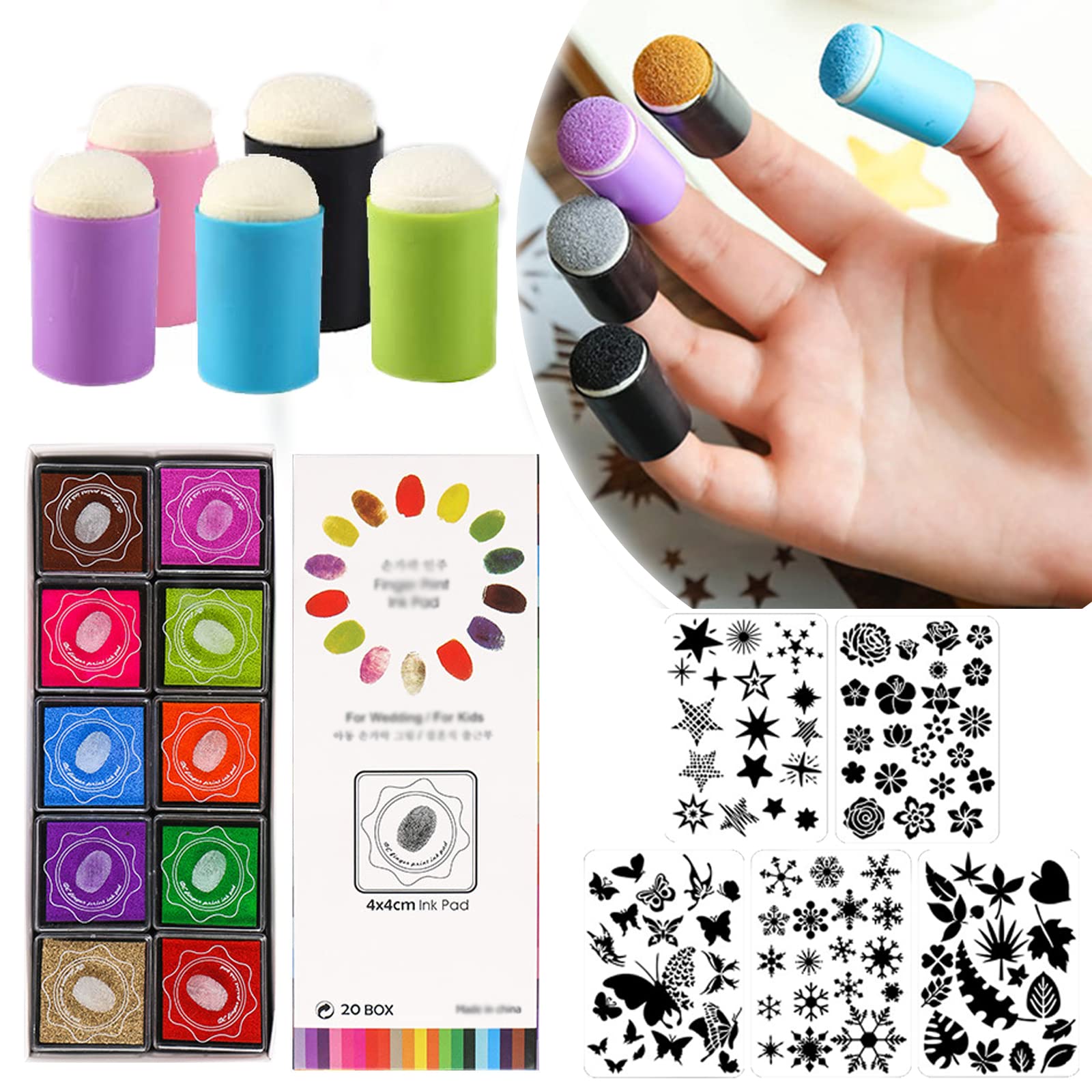 (🔥Last Day Promotion- SAVE 49% OFF)DIY Sponge Finger Painting Kit-BUY 2 FREE SHIPPING