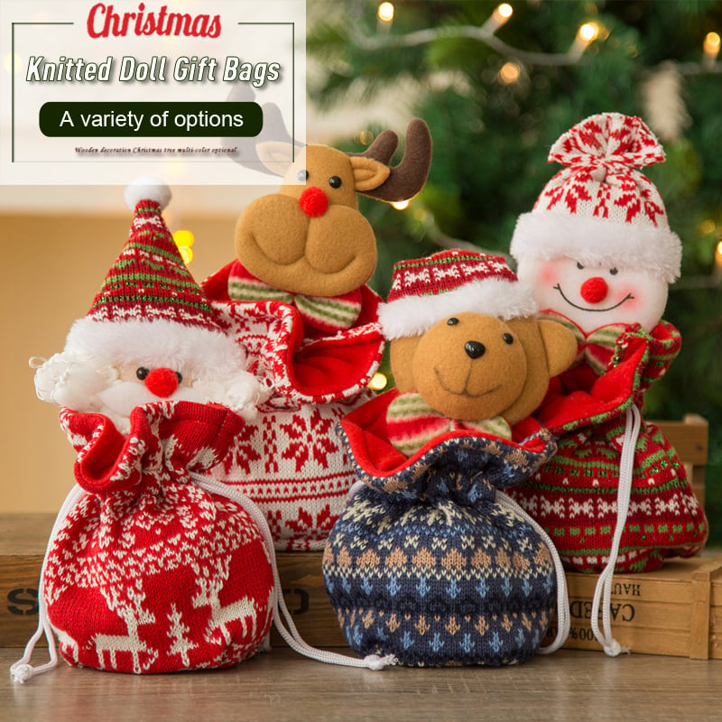 🔥LAST DAY 50% OFF🔥Christmas Knitted Doll Gift Bags