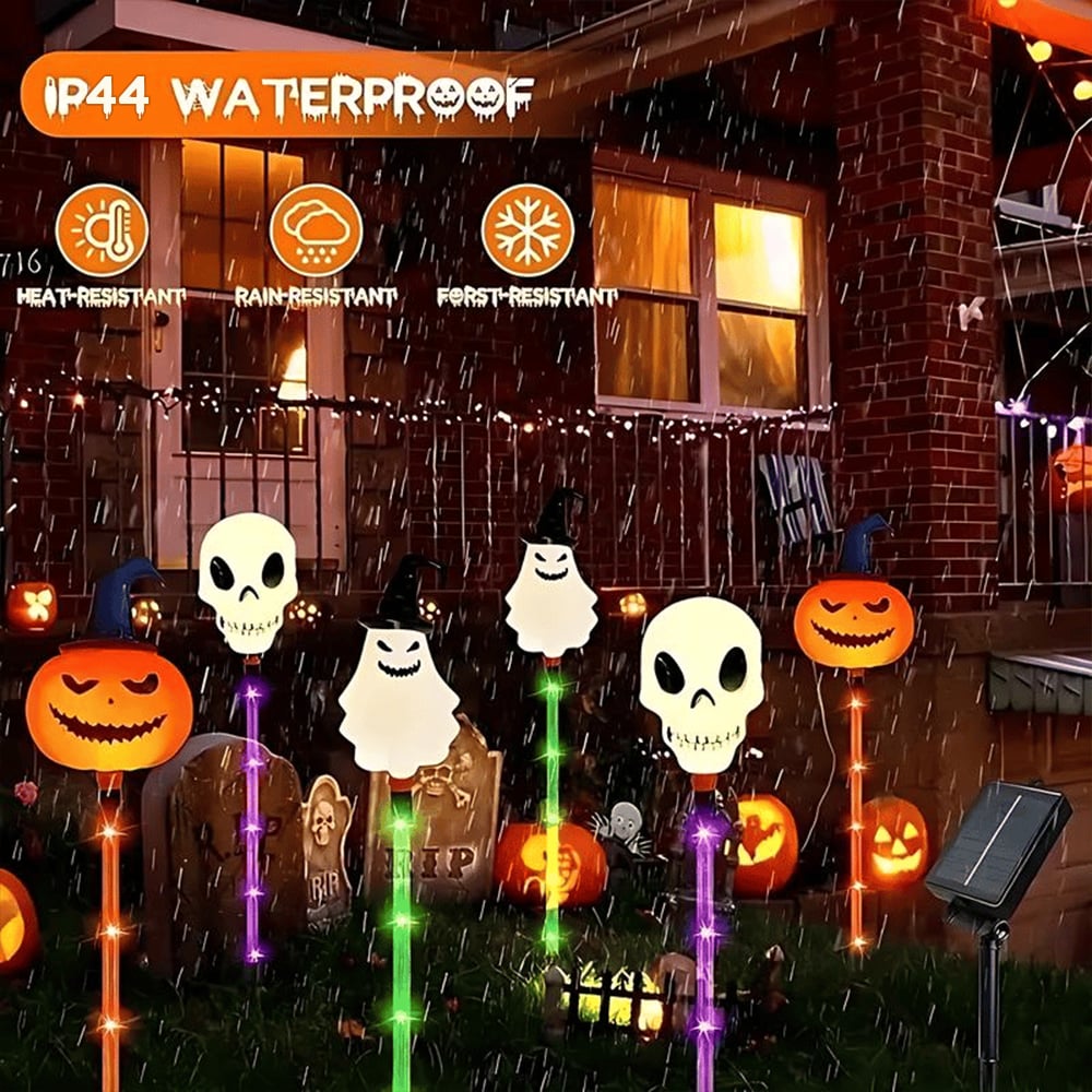👻Letzter Tag 50% RABATT🎁6er-Pack LED-Solar-Halloween-Bodenlichter