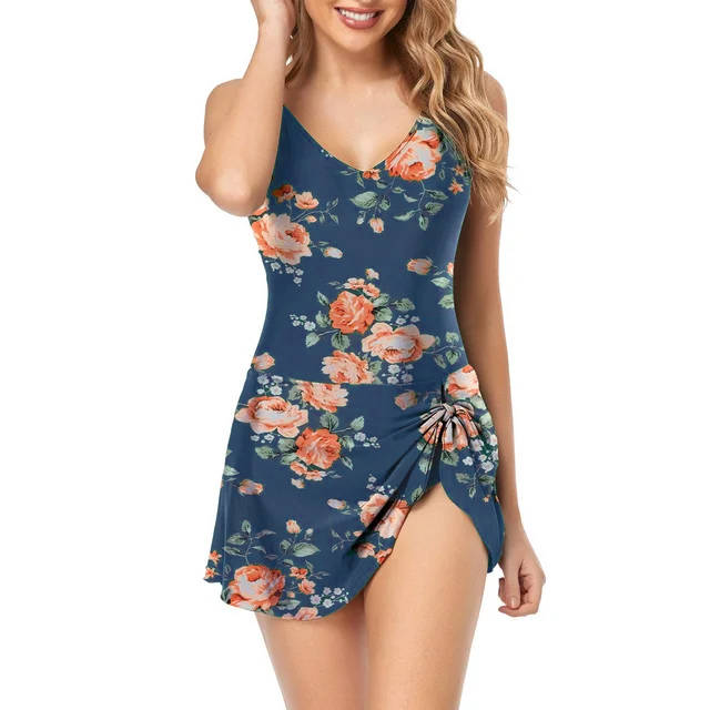 👗Women's Tummy Control Slim Fit Plus Size One Piece Swimsuit✨️