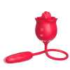 2 In 1 Rose Toy Thrusting Dildo Vibrator With 9 Tongue Licking 9 Thrusting Vibrating
