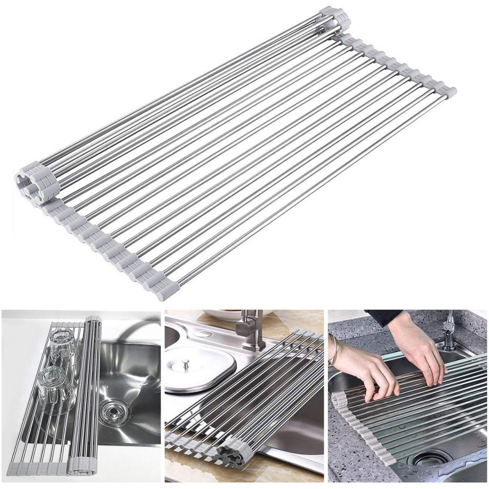 (🔥Last Day Promotion- SAVE 50% OFF) Portable Stainless Steel Rolling Rack