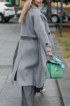 Women's Solid Color Mid-Length Overcoats