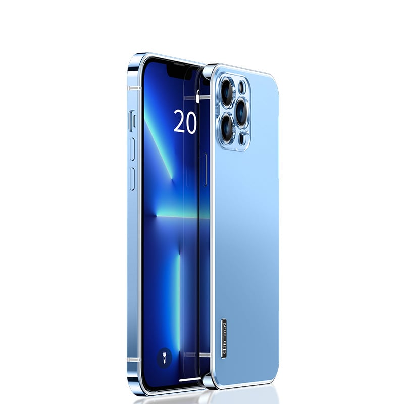 📱2023 Blue Metal Frame Matte Case Cover For iPhone(🔥BUY 2 FREE SHIPPING🔥)