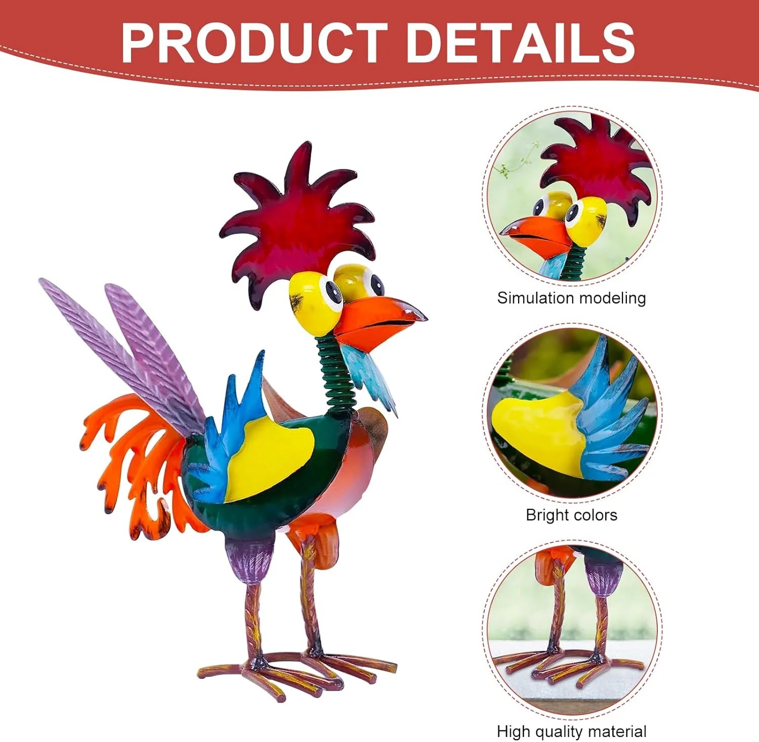 💥This Week's Special Price 🐓 Metal-Rooster Outdoor Statue