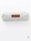 Dot & Plaid Print Pencil Case 1pc